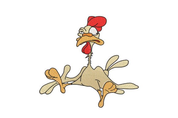 Cartoon Cockerel: A Charming Embroidery Review