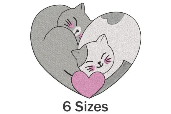 Couple Cats and Heart: A Holiday Embroidery Review