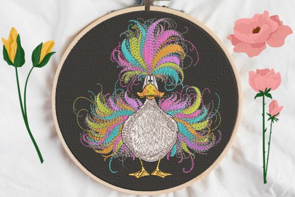 Crazy Duck Embroidery Design Review for Merch