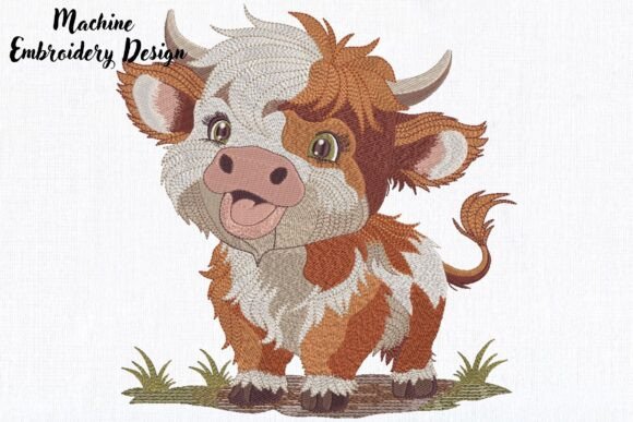 Review: Cute Funny Highland Baby Cow Embroidery