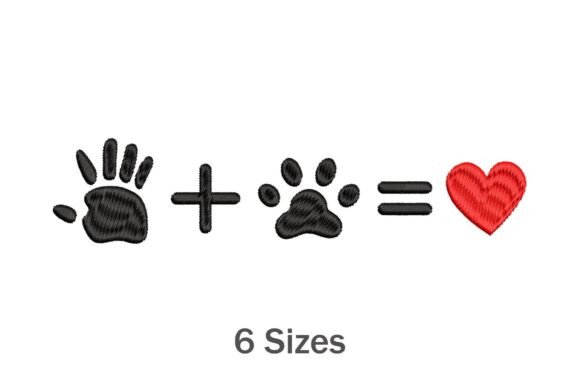 Review: Human Hand and Dog Paw Print Equals Love Design