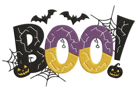 Review: Purple and Yellow BOO Halloween Applique