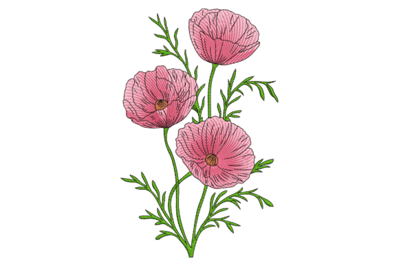 Reviewing Beautiful Poppies for Commercial Embroidery
