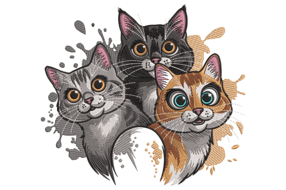 Reviewing Three Cute Cats for Commercial Embroidery