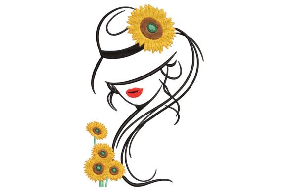 Sunflower Lady Embroidery Design Review for Custom Gifts